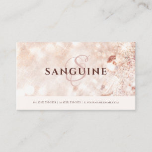 Elegante Rose Gold Monogram Glitzer Bokeh Visitenkarte