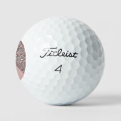 Elegante Rose Gold Monogram Golfball (Logo)