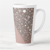 Elegante Rose Gold Monogram Milchtasse (Rechts)