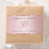 Elegante Rose Gold Monogram Modern Simple Template (Insitu)