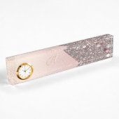 Elegante Rose Gold Monogram Namensplakette