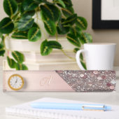 Elegante Rose Gold Monogram Namensplakette
