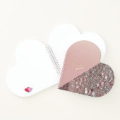 Elegante Rose Gold Monogram Notizblock (Innenseite)