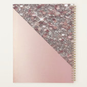 Elegante Rose Gold Monogram Planer (Rückseite)