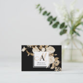 Elegante Rose Gold Monogram Visitenkarte (Stehend Vorderseite)