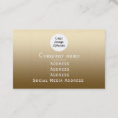 Elegante Rose Gold Monogram Visitenkarte (Rückseite)