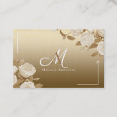 Elegante Rose Gold Monogram Visitenkarte (Vorderseite)