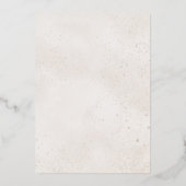 Elegante Rose Gold Monogram Wedding Foil Einladung (Rückseite)