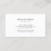 Elegante Rose Gold Nail Technician Chic Visitenkarte (Rückseite)