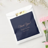 Elegante Rose Gold Navy Blue Wedding Geschenktütchen (Versiegelt)