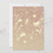 Elegante Rose Gold Navy Hochzeitsempfang Einladung (Rückseite)