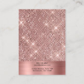 Elegante Rose Gold Necklace Armband Display Card Visitenkarte (Rückseite)