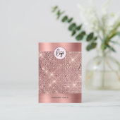 Elegante Rose Gold Necklace Armband Display Card Visitenkarte (Stehend Vorderseite)