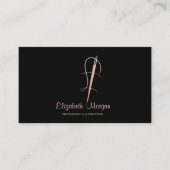 Elegante Rose Gold Needle Nähwechsel Visitenkarte (Vorderseite)