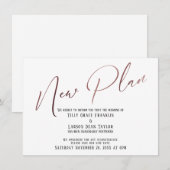 Elegante Rose Gold New Plan Announcement Card Einladung (Vorne/Hinten)