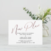 Elegante Rose Gold New Plan Announcement Card Einladung (Stehend Vorderseite)