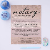 Elegante Rose Gold Notary Loan Agent Flyer (Einzeln)