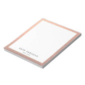 Elegante Rose Gold Notepad Notizblock (Rotiert)