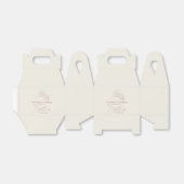 Elegante Rose Gold Orchid Monogram Wedding Geschenkschachtel (Ungefaltet)