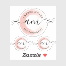 Elegante Rose Gold Paint Swash Logo Custom Decal Aufkleber