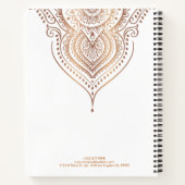 Elegante Rose-Gold Paisley Ornament Notizblock (Rückseite)