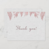 Elegante Rose Gold Palm Blätter Hochzeit Vielen Da Postkarte (Vorne/Hinten)