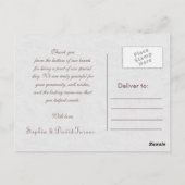 Elegante Rose Gold Palm Blätter Hochzeit Vielen Da Postkarte (Rückseite)