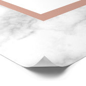 Elegante Rose Gold Palm Tree Marmor Hochzeit Willk Poster (Ecke)