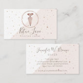 Elegante Rose Gold Pastry Bag Bäckerei Visitenkarte (Vorne/Hinten)