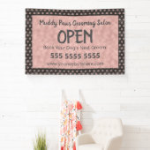 Elegante Rose Gold Paw Prints Banner (InSitu)