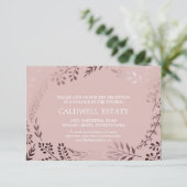 Elegante Rose Gold & Pink Hochzeitskarte Begleitkarte (Stehend Vorderseite)