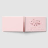 Elegante Rose Gold Pink Las Vegas Wedding Gästebuch (Voll)