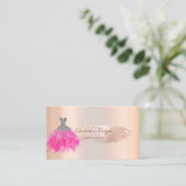 Elegante Rose Gold Pinselstrich Visitenkarte (Stehend Vorderseite)