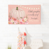 Elegante Rose Gold Pumpkin Baby Dusche Banner (Insitu)