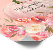 Elegante Rose Gold Pumpkin Baby Dusche Poster (Ecke)