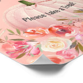 Elegante Rose Gold Pumpkin Baby Duwer Favoriten Poster (Ecke)