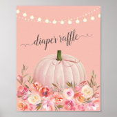 Elegante Rose Gold Pumpkin Duwer Windelwanne Poster (Vorne)