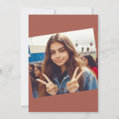 Elegante Rose Gold Quinceñera Einladung (Rückseite)