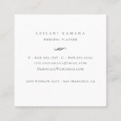 Elegante Rose Gold Rings Quadratische Visitenkarte (Rückseite)