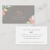 Elegante Rose Gold Rings Visitenkarte (Vorne/Hinten)