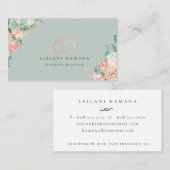 Elegante Rose Gold Rings Visitenkarte (Vorne/Hinten)