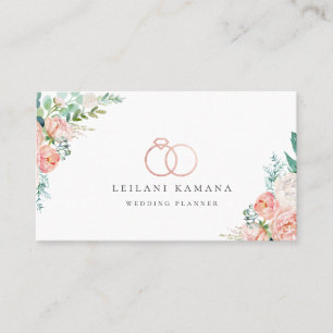 Elegante Rose Gold Rings Visitenkarte