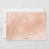 Elegante Rose Gold Rosa Foto Feiertagskarte (Rückseite)