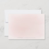 Elegante Rose Gold rosa Kleid Quinceañera UAWG RSVP Karte (Rückseite)