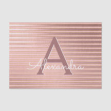 Elegante Rose Gold - Rosa Monogramm