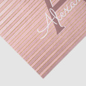 Elegante Rose Gold - Rosa Monogramm Seidenpapier (Ausschnitt)