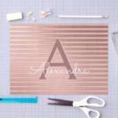Elegante Rose Gold - Rosa Monogramm Seidenpapier (Handwerk)