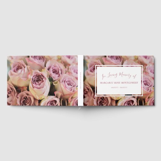 Elegante Rose Gold Rosa und Weiß in der Liebe Erin Gästebuch (Voll)