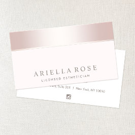 Elegante Rose Gold Rosa Wellness-Center und Salon Visitenkarte