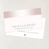 Elegante Rose Gold Rosa Wellness-Center und Salon Visitenkarte